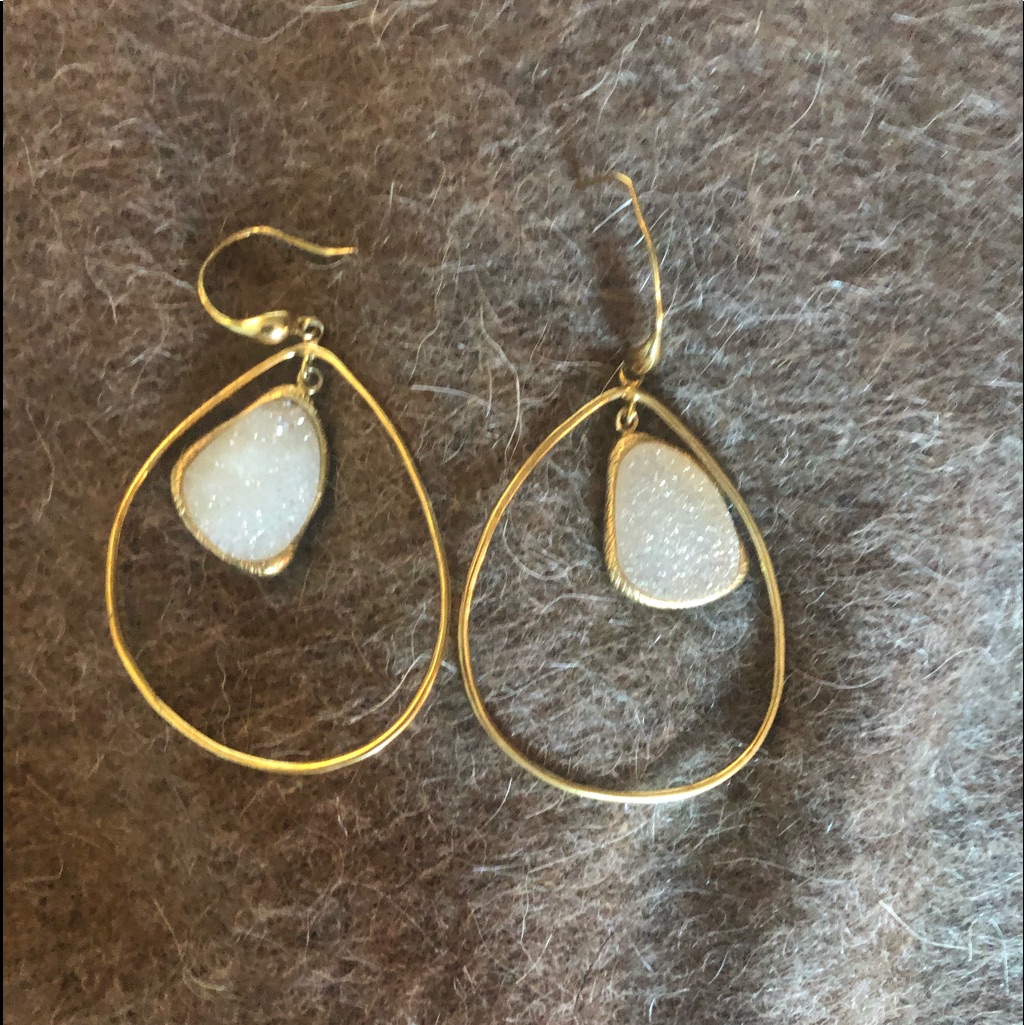 Alexis Bittar Gold Drusy Danglies 65$